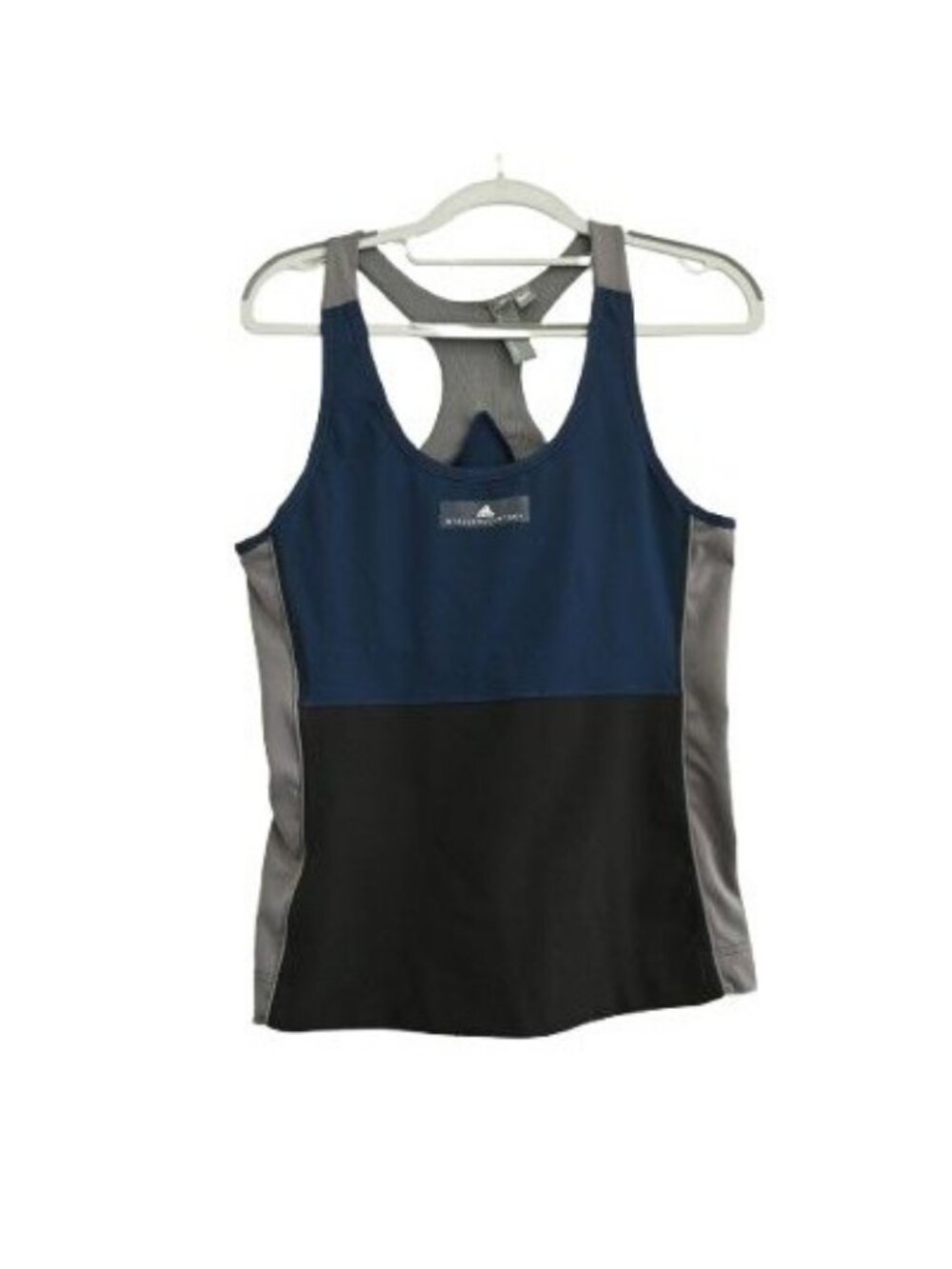 Adidas by Stella McCartney Parley Tank Top Blue Black Racerback Activewear Sz M